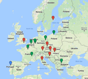 Map of the partners in II edition